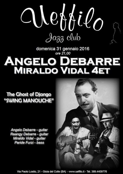 L'omaggio a Django Reinhardt di Angelo Debarre & Miraldo Vidal Quartet al Uèffilo di Gioia