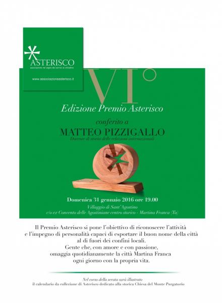 VI Edizione del Premio Asterisco
