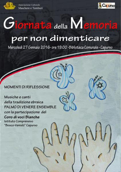 Giornata della Memoria "Per non dimenticare"