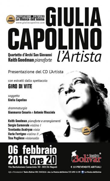 Giulia Capolino, il quartetto d'archi San Giovanni e il pianista Keith Goodman in "Giro di Vite"