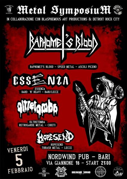 Metal Symposium LIVE: Baphomet's Blood, Essenza  & more