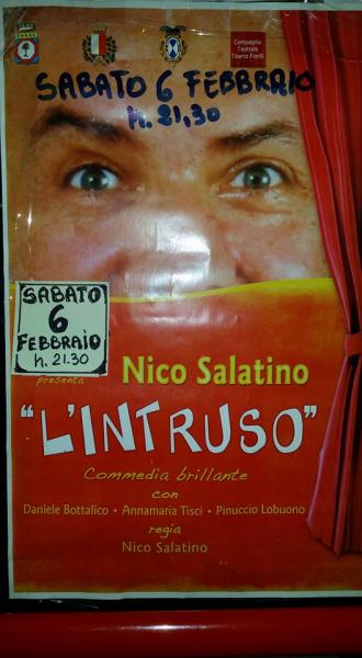 "Nico Salatino" con la nuova commedia comica "L'intruso"