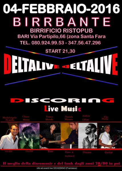 Giovedi' Grasso 2016 "Deltalive - Discoring live Music"