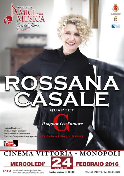 Rossana Casale quartet Tributo a Giorgio Gaber