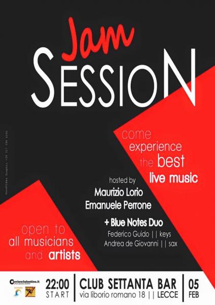 JAM SESSION OPEN MIC con i Blue Notes Duo (Andrea De Giovanni e Federico Guido)