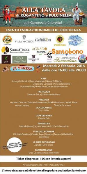 Alla tavola di Rugantino e Pulcinella...il Carnevale è servito!