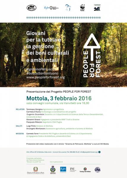 Convegno di presentazione del progetto PEOPLE FOR FOREST