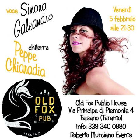 Simona Galeandro & Giuseppe Chiaradia acoustic duo - Live Old Fox Public House - February in Jazz