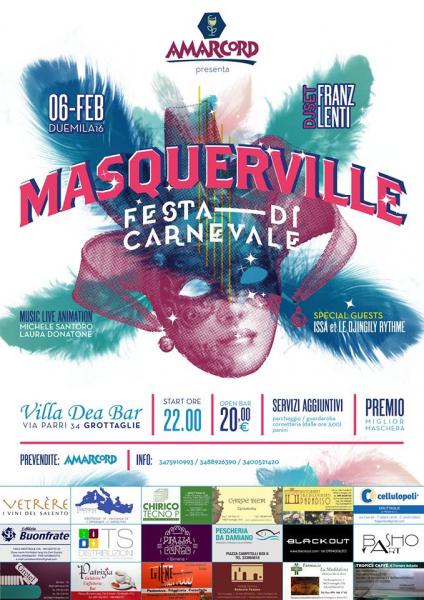 Masquerville - Carnevale a Grottaglie con open bar!