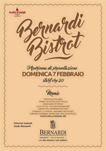 Aperi-cena in Musica al Bernardi Bistrot