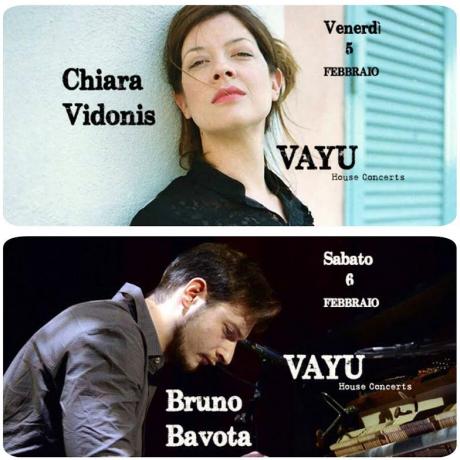 Doppio appuntamento al Vayu House Concerts:  Chiara Vidonis e Bruno Bavota