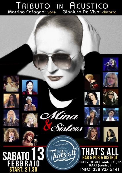 Tributo a Mina & Sisters: Omaggio alla grande musica femminile italiana al That's All (Bari)