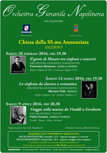 "Orchestra Giovanile Napolinova" - Primo concerto a Salerno della stagione 2016