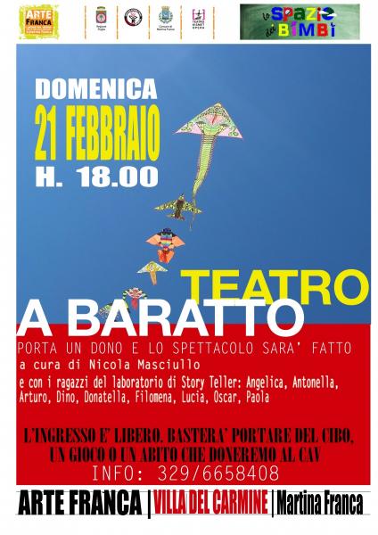 Teatro a Baratto: porta un dono e lo spettacolo sarà fatto!