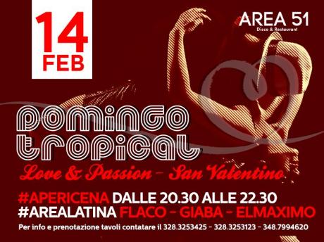 Apericena nel preserata, festa latina e musica da ballare dino a notte fonda. La festa di San Valentino all'Area51 di Novoli