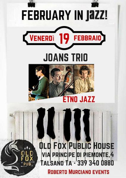Joans Trio "etno jazz" live at Old Fox Public House - February in Jazz