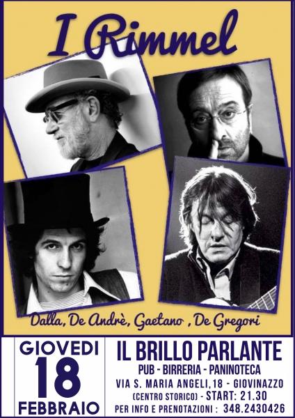 I Rimmel: Tributo ai Cantautori Italiani: de Gregori-de Andre'-lucio Dalla-rinogaetano
