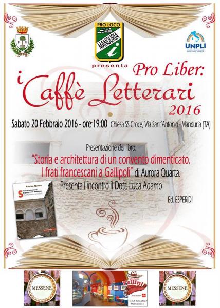 Pro Liber: Caffè Letterari 2016