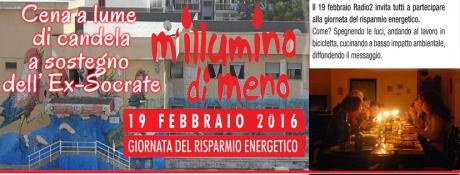 M'illumino di Meno: Cena a lume di Candela in solidarietà con i rifugiati dell'Ex Socrate