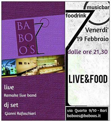 Live & Food al Baboo's