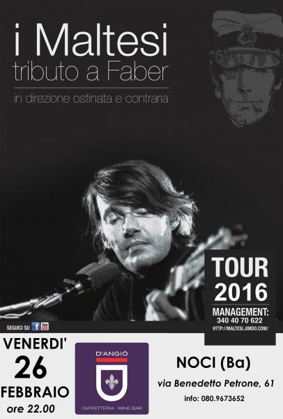 Tributo a FABRIZIO DE ANDRE' con I MALTESI