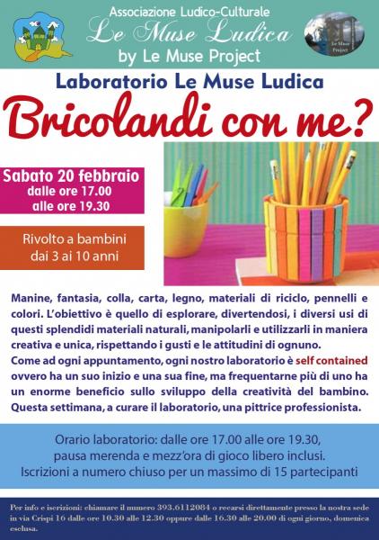Laboratorio ludico creativo "Bricolandi con me?"