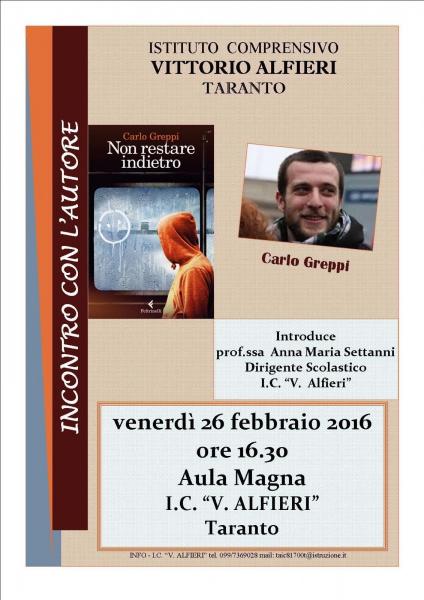 Carlo Greppi alla rassegna "Incontro con l'Autore"