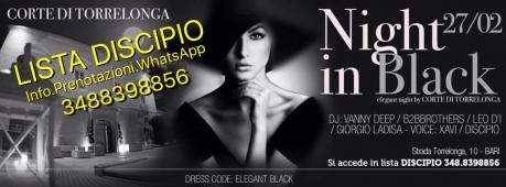 Night in Black - Ingresso in Lista Discipio