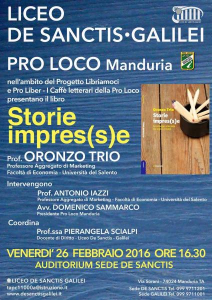 Pro Liber & Libriamoci: "Storie impres(S)e