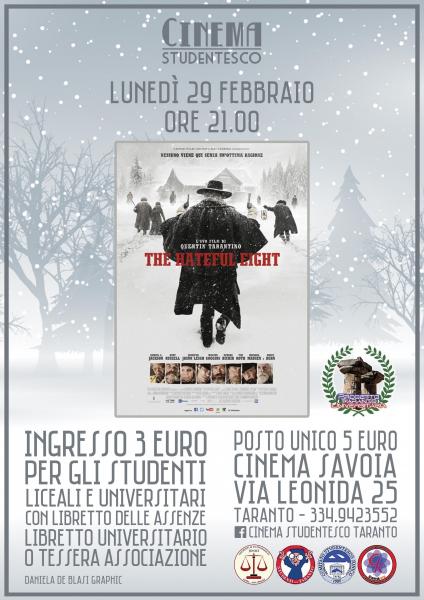 "The Hateful Eight" in rassegna al Cinema Savoia
