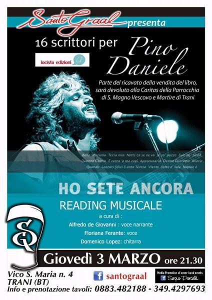 Pino Daniele ' Ho sete ancora' reading musicale al Santo Graal