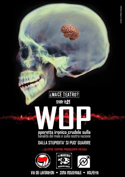 WOP  operetta ironico crudele sulla banalità del male e sulla nostra nazione