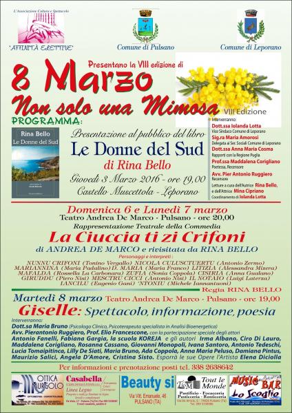 LA CIUCCIA TI ZI CRIFONI  Commedia di tre atti scritta da Andrea De Marco e rivisitata da Rina Bello