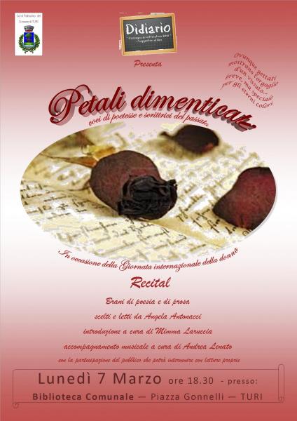 Recital Dedicato alle Poetesse Dimenticate in occasione della Giornata Internazionale della Donna