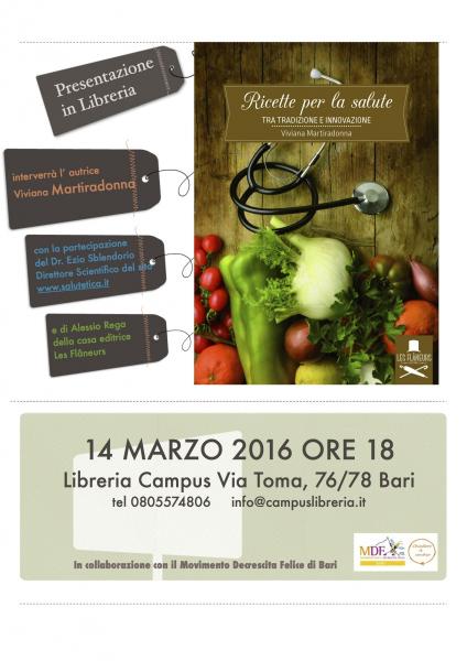 Presentazione del libro 'Ricette per la salute tra tradizione e innovazione'