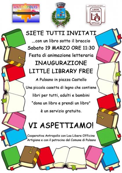 Little Library Free - Inaugurazione della Casetta dei Libri