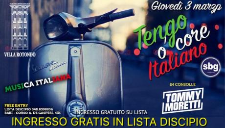Serata italiana - ingresso GRATIS in lista DISCIPIO