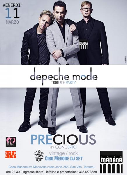 Depeche Mode Party con Precious in concerto + Ciro Merode, vintage/rock dj set