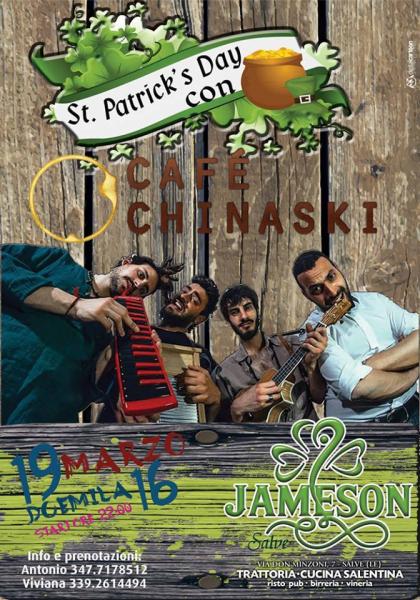 St Patrick's day con il live dei Cafè Chinaski al Jameson di Salve