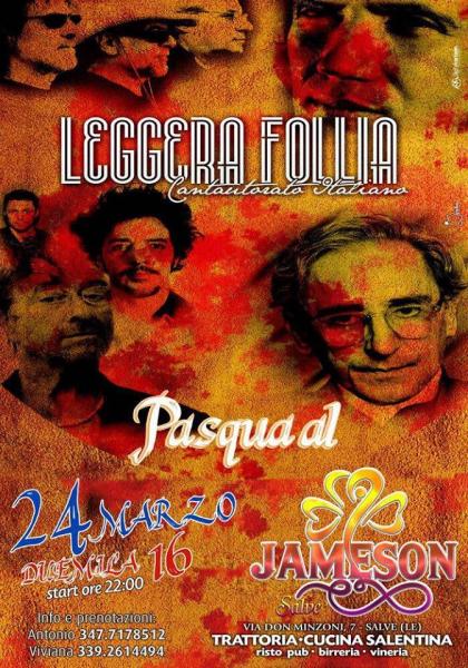 Leggera Follia live al Jameson pub di Salve