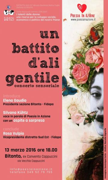 Concerto sensoriale di “Poesia in Azione”