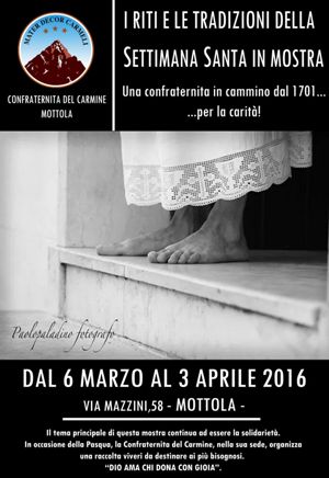 Mottola (Ta). Domenica 6 Marzo, si Inaugura la Mostra Sulla Processione Dei Misteri in Miniatura