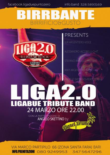 "LIGA 2.0 LIGABUE Tribute Band" - Giovedi' 24 marzo 2016 AL BIRRBANTE!