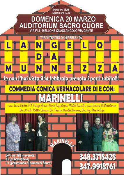 Marinelli ancora in scena al Teatro Sacro Cuore. Commedia Imperdibile!