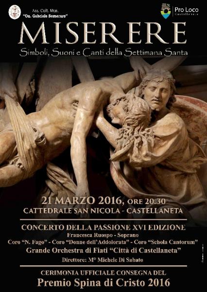 Concerto della Passione e Premio Spina di Cristo 2016