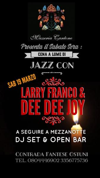 Sabato alla Masseria Cantone con Cena a Lume di Jazz & Dance