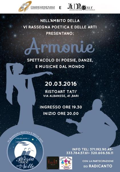 Armonie, danze, musiche e poesie dal mondo