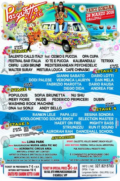 Pasquetta Festival al Parco Gondar con più di 50 artisti su 5 palchi