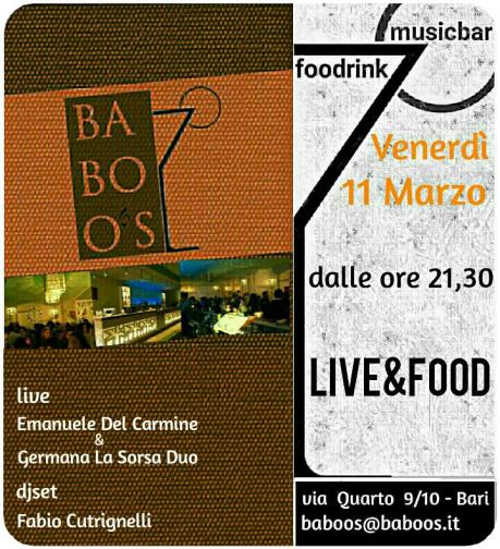 Live & Food al Baboo's