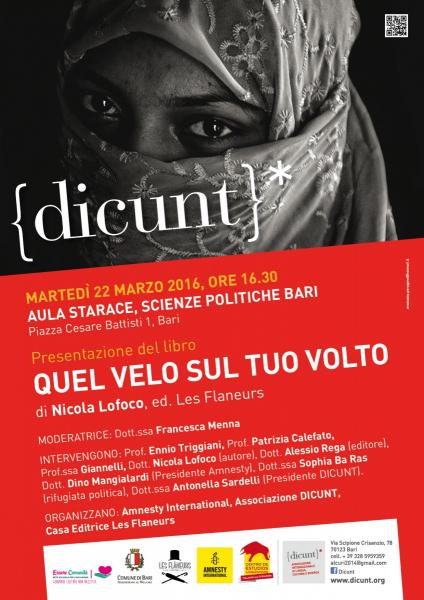 Presentazione del libro QUEL VELO SUL TUO VOLTO, di Nicola Lofoco